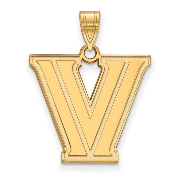 14k Yellow Gold Villanova U. Large Logo Pendant